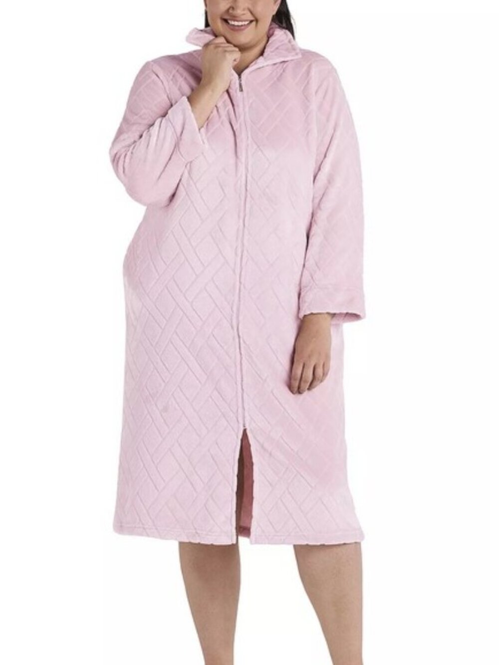 Miss Elaine Fleece Long Zip Robe 3X